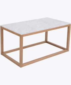 Harlow Coffee Table Oak-White Marble Top