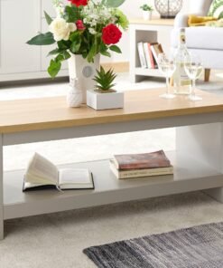 Lancaster Coffee Table With Shelf Grey