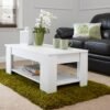 Lift Up Coffee Table White