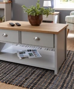 Lancaster 2 Drawer Coffee Table Grey