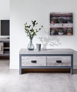 Boston 2 Drawer Coffee Table Grey