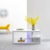 Polar High Gloss Led Coffee Table White